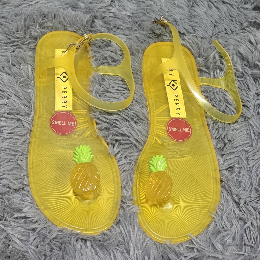 Katy Perry Collections Vibrant Yellow Pineapple Sandals